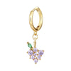 Wholesale Fruit Style Copper Earrings With Real Gold Plating For Women