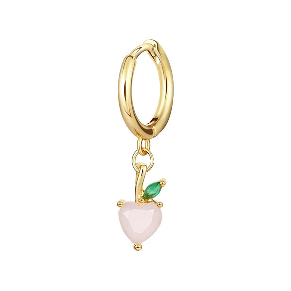 Wholesale Fruit Style Copper Earrings With Real Gold Plating For Women
