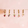 Wholesale Fruit Style Copper Earrings With Real Gold Plating For Women
