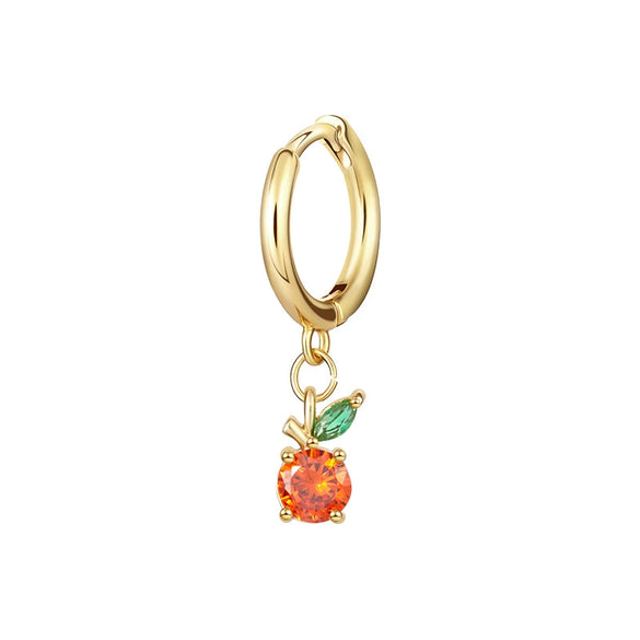 Wholesale Fruit Style Copper Earrings With Real Gold Plating For Women