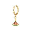 Wholesale Fruit Style Copper Earrings With Real Gold Plating For Women