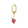 Wholesale Fruit Style Copper Earrings With Real Gold Plating For Women