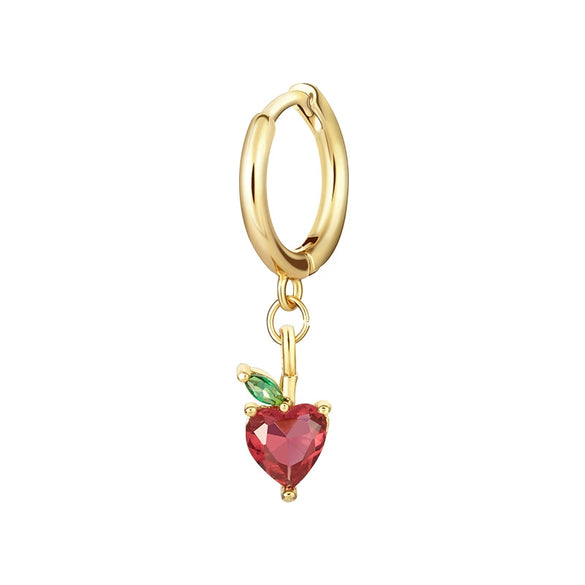 Wholesale Fruit Style Copper Earrings With Real Gold Plating For Women
