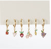 Wholesale Fruit Style Copper Earrings With Real Gold Plating For Women