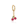 Wholesale Fruit Style Copper Earrings With Real Gold Plating For Women