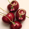 Wholesale Fruit Style Copper Zircon Electroplated Clavicle Necklace