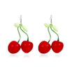 Wholesale Fruit Style Plastic And Resin Earrings For Women With Electroplating