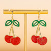 Wholesale Fruit Style Plastic And Resin Earrings For Women With Electroplating