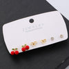 Wholesale Fruit Style Plastic And Resin Earrings For Women With Electroplating