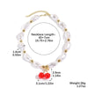 Wholesale Fruitshape Plastic Resin Alloy Jewelry With Electroplating For Women Strawberry Cherry Pendant Necklace