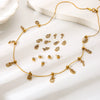 Wholesale Full Zirconia Lucky Pendant 18K Gold Plated Stainless Steel Diamond Processed Jewelry Accessory Charm