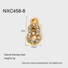 Wholesale Full Zirconia Lucky Pendant 18K Gold Plated Stainless Steel Diamond Processed Jewelry Accessory Charm