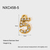 Wholesale Full Zirconia Lucky Pendant 18K Gold Plated Stainless Steel Diamond Processed Jewelry Accessory Charm