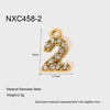 Wholesale Full Zirconia Lucky Pendant 18K Gold Plated Stainless Steel Diamond Processed Jewelry Accessory Charm