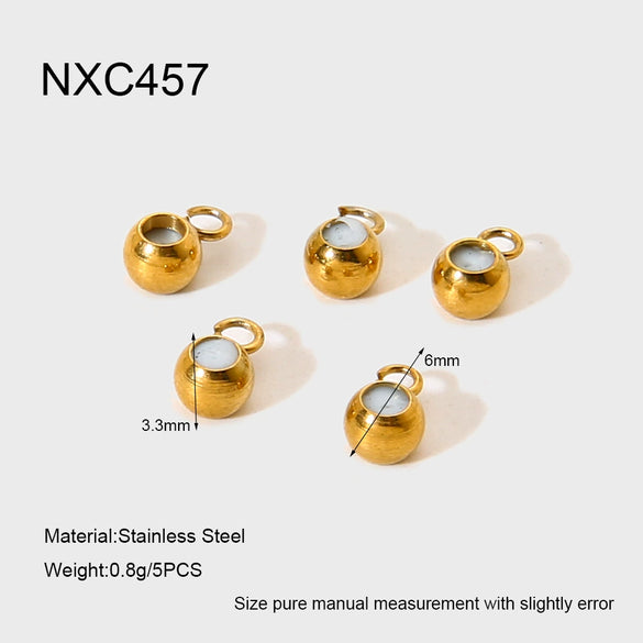 Wholesale Full Zirconia Lucky Pendant 18K Gold Plated Stainless Steel Diamond Processed Jewelry Accessory Charm