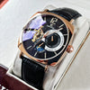 Wholesale Fully Automatic Mechanical Casual Men's Watch With Square Dial Made Of Alloy Case Stainless Steel Buckle Genuine Leather Strap And Mineral Reinforced Glass Mirror