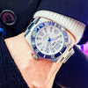 Wholesale Fully Automatic Mechanical Men's Watch With Calendar Function Stainless Steel Case And Band Mineral Reinforced Glass Mirror Round Dial Waterproof