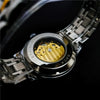 Wholesale Fully Automatic Mechanical Men's Watch With Hollow Tourbillon Luminous Waterproof Retro Style Alloy Case Stainless Steel Strap And Buckle Mineral Reinforced Glass Mirror