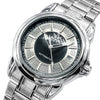 Wholesale Fully Automatic Mechanical Men's Watch With Stainless Steel Strap And Round Dial Made Of Alloy And Mineral Reinforced Glass