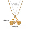Wholesale Fun Mini Cute Retro Niche Design Elegant Stainless Steel Gold Plated Bicycle Pendant Rope Chain For Unisex