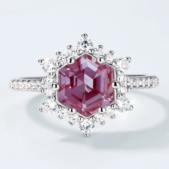 Wholesale Geometric Alexandrite Ring 925 Silver For Women