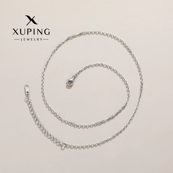 Wholesale Geometric Alloy And Stainless Steel Necklace For Women With Electroplating Single Chain Clavicle Chain Simple Style