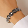 Wholesale Geometric Alloy Diamond Set Elastic Stackable Splicing Bracelet For Women