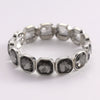 Wholesale Geometric Alloy Diamond Set Elastic Stackable Splicing Bracelet For Women