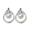 Wholesale Geometric Alloy Earrings With Circle Stitching And Knot Design For Women Electroplated