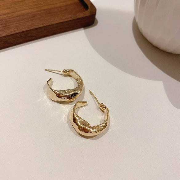 Wholesale Geometric Alloy Earrings With 925 Silver Needles And Electroplating Treatment For Women Simple Fashion Temperament
