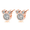 Wholesale Geometric Alloy Electroplated Lion Cartoon Asymmetric Cz Earrings For Women And Kids