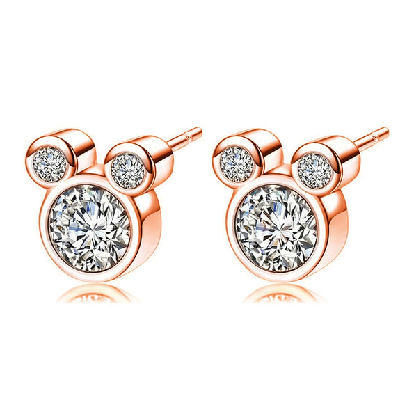 Wholesale Geometric Alloy Electroplated Lion Cartoon Asymmetric Cz Earrings For Women And Kids