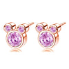 Wholesale Geometric Alloy Electroplated Lion Cartoon Asymmetric Cz Earrings For Women And Kids