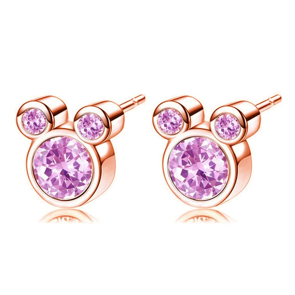 Wholesale Geometric Alloy Electroplated Lion Cartoon Asymmetric Cz Earrings For Women And Kids