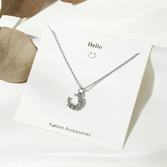 Wholesale Geometric Alloy Pendant Necklace With Snake Bone Chain For Women