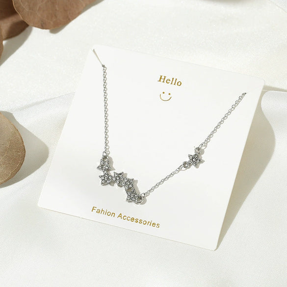 Wholesale Geometric Alloy Pendant Necklace With Snake Bone Chain For Women