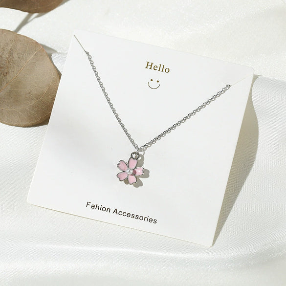 Wholesale Geometric Alloy Pendant Necklace With Snake Bone Chain For Women
