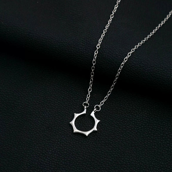 Wholesale Geometric Alloy Pendant Necklace With Snake Bone Chain For Women