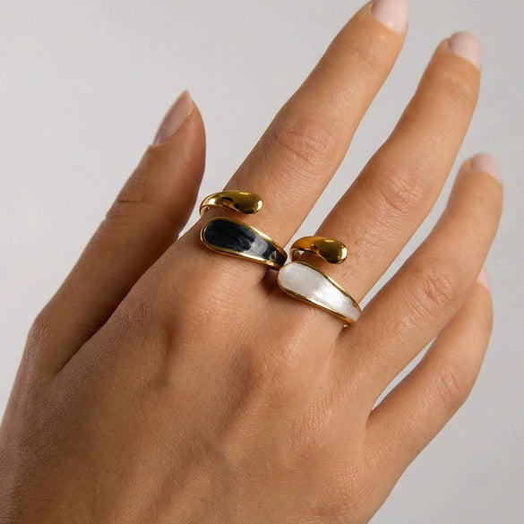 Wholesale Geometric And Heart Shape Electroplated Stainless Steel Ring For Women And Men