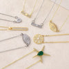 Wholesale Geometric Animal Zodiac Copper Electroplated Pendant Necklace With O Chain
