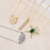 Wholesale Geometric Animal Zodiac Copper Electroplated Pendant Necklace With O Chain
