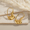 Wholesale Geometric Asymmetrical Stainless Steel Earrings For Girls With Electroplating Design