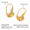 Wholesale Geometric Asymmetrical Stainless Steel Earrings For Girls With Electroplating Design