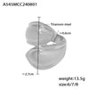 Wholesale Geometric Asymmetry 18K Gold Plated Titanium Steel Ring For Women Trend Jewelry