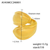 Wholesale Geometric Asymmetry 18K Gold Plated Titanium Steel Ring For Women Trend Jewelry