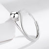 Wholesale Geometric Ball Ring S925 Sterling Silver Electroplated Adjustable For Women