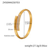 Wholesale Geometric Bamboo Zircon Bracelet Stainless Steel 18K Gold Plated Electroplated For Office Ladies