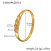 Wholesale Geometric Bamboo Zircon Bracelet Stainless Steel 18K Gold Plated Electroplated For Office Ladies