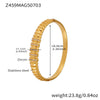 Wholesale Geometric Bamboo Zircon Bracelet Stainless Steel 18K Gold Plated Electroplated For Office Ladies