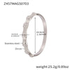 Wholesale Geometric Bamboo Zircon Bracelet Stainless Steel 18K Gold Plated Electroplated For Office Ladies